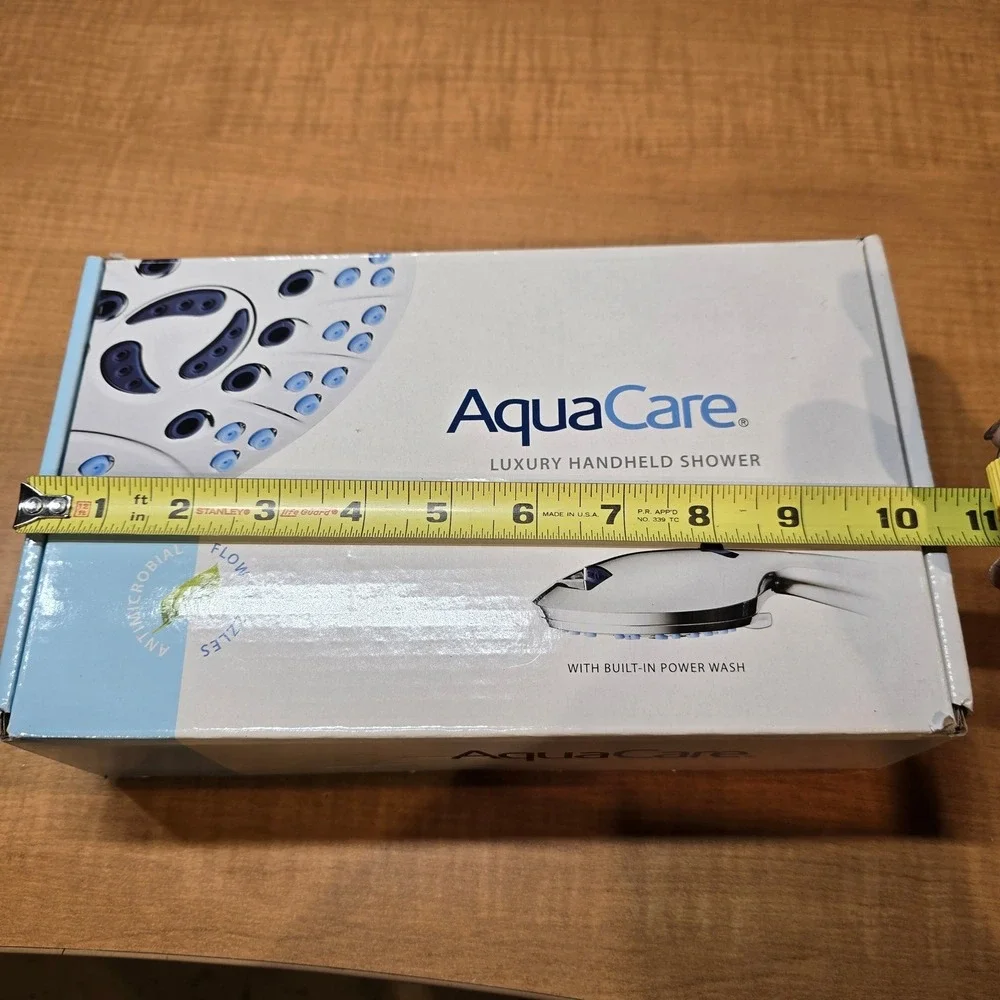 AquaCare Luxury Handheld Shower with Built-in Power Wash 8 Settings Seen on TV‎